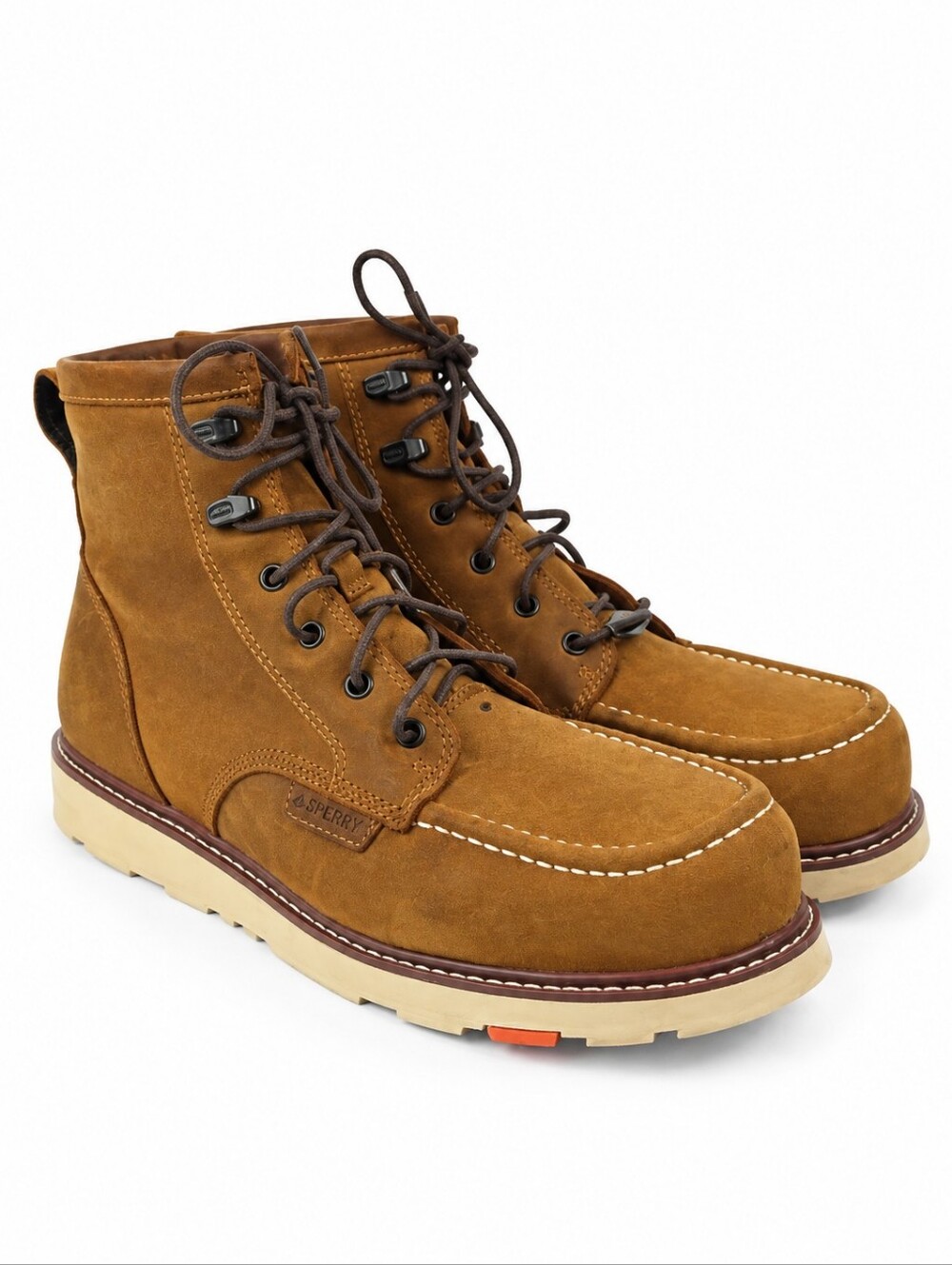BRUNT The Marin 6" Brown Leather Composit Toe Men's Work Boots Size 11.5